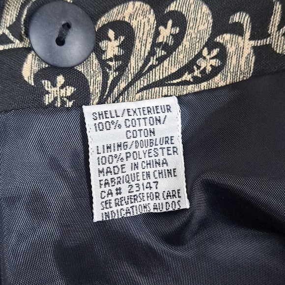 Talbots black and gold brocade skirt size 12 - Picture 4 of 4